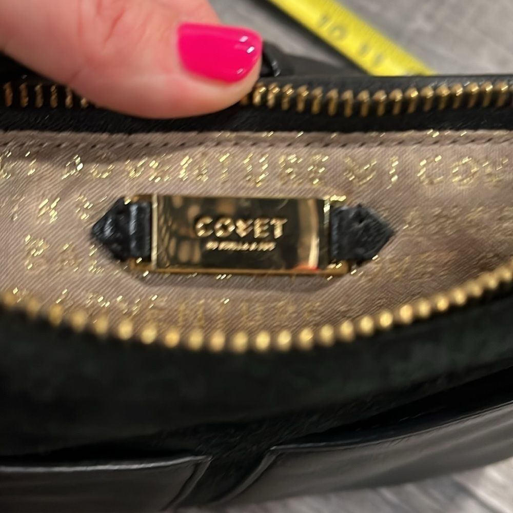 Stella & Dot COVET Highline leather suede mini crossbody purse black ($159) - Picture 13 of 16